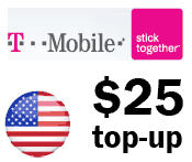 T-Mobile USA $25 top-up