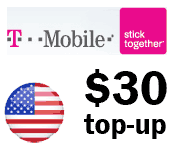 T-Mobile USA $30 top-up