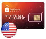 Red Pocket Mobile USA sim card with unlimited MAX plan