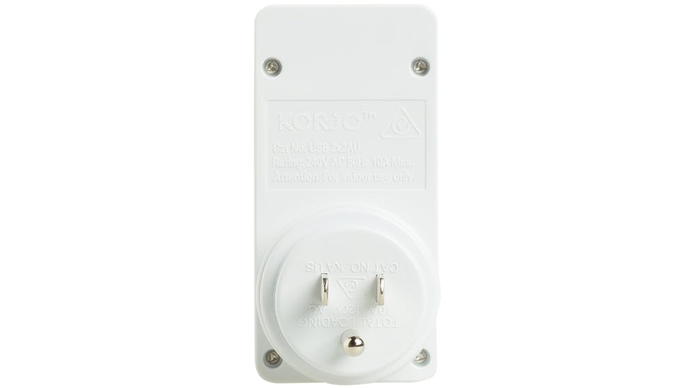 Korjo 2 port USB charger and adaptor For USA and Canada