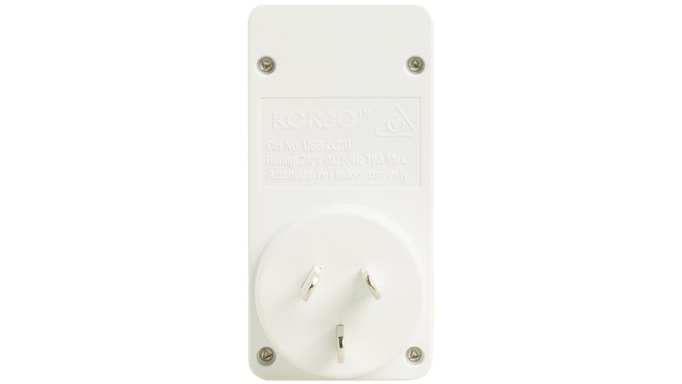 Korjo 2 port USB charger and adaptor For USA and Canada