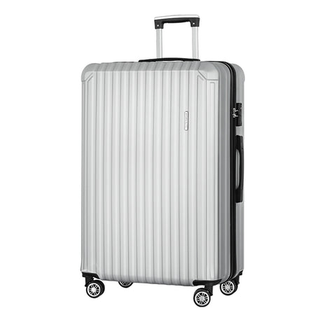 Wanderlite 28-inch Luggage Set with TSA Lock�ABS Hard Shell Travel Suitcase Organiser Luggage Case Light Grey