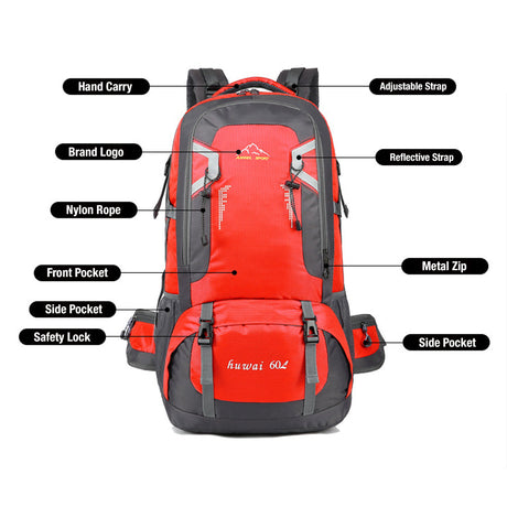 Shop the 40L Waterproof Backpack – Perfect for Hiking, Camping & Trekking