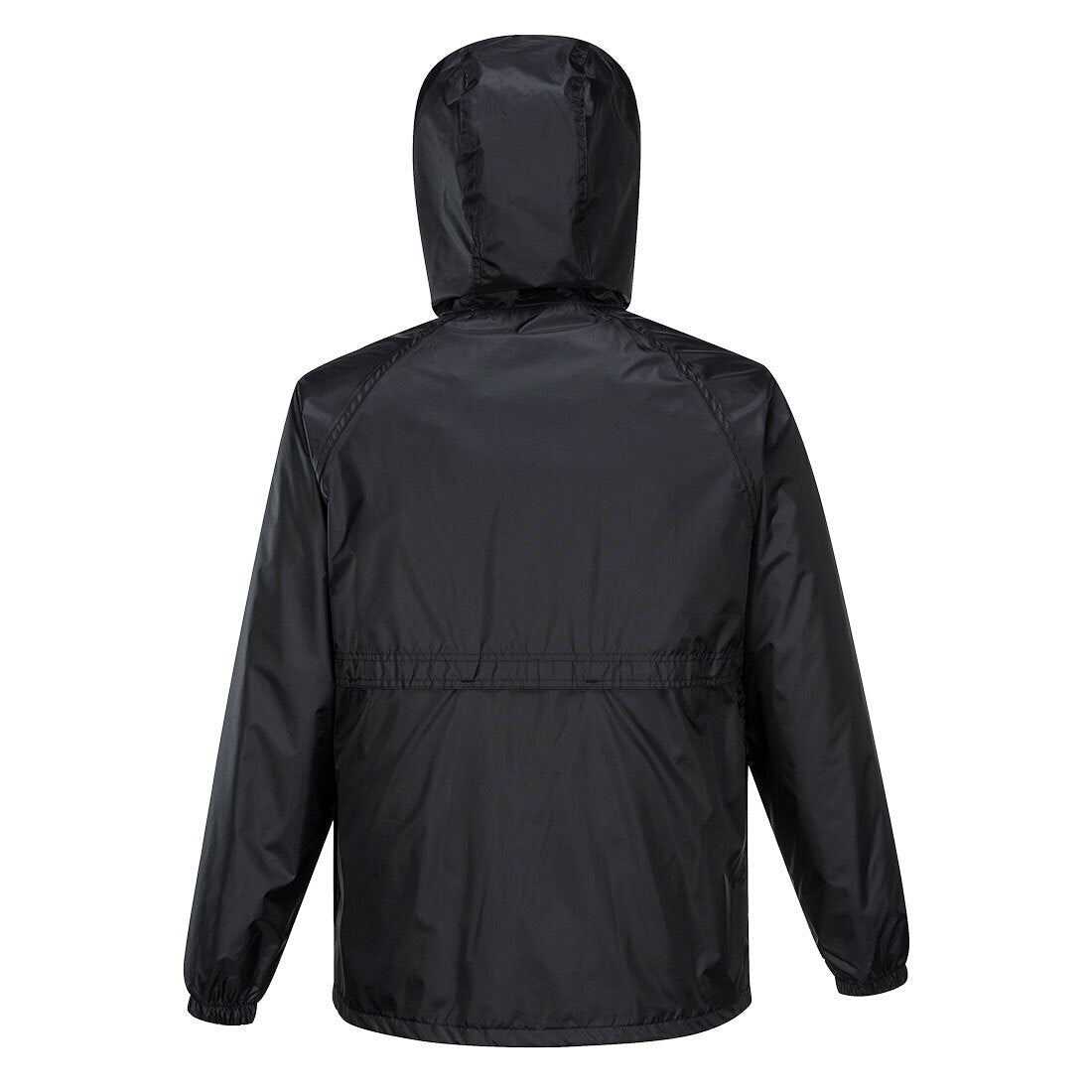 HUSKI STRATUS RAIN JACKET Waterproof Workwear Concealed Hood Windproof Packable - Black - S