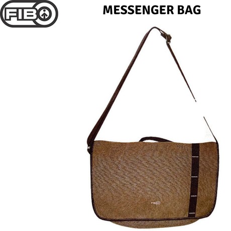 FIB Canvas Messenger Bag Laptop Tablet Uni Shoulder Travel - Khaki