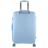 Pierre Cardin Inspired Milleni Checked Luggage Bag Travel Carry On Suitcase 75cm (124L) - Blue