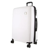 Pierre Cardin Inspired Milleni Checked Luggage Bag Travel Carry On Suitcase 75cm (124L) - White
