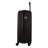 Pierre Cardin Inspired Milleni Checked Luggage Bag Travel Carry On Suitcase 65cm (82.5L) - Black