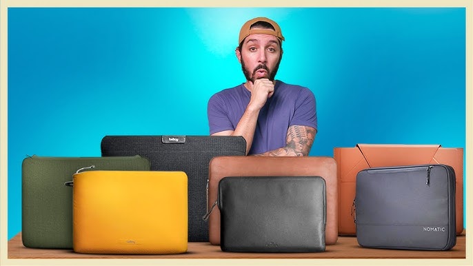 Slim padded laptop sleeve in grey with carry handle, suitable for 13 to 15 inch laptops for Australian business travellers.