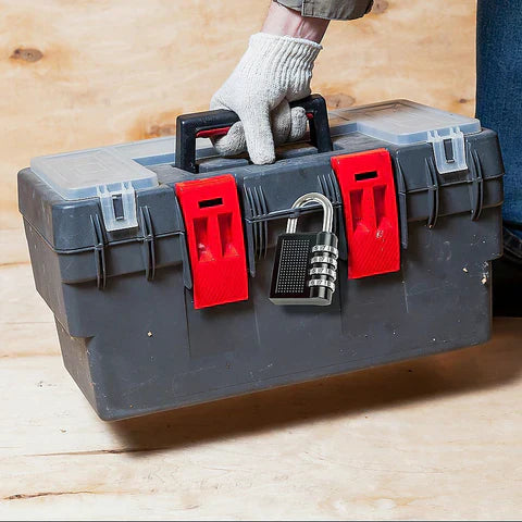 TSA-approved combination travel lock securing a suitcase zipper, suitable for international flights from Australia.