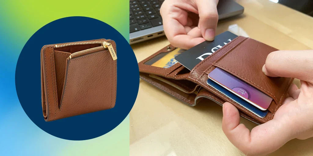 Durable bifold RFID blocking wallet open showing card slots and cash compartment, suitable for Australian travellers protecting PayWave cards.
