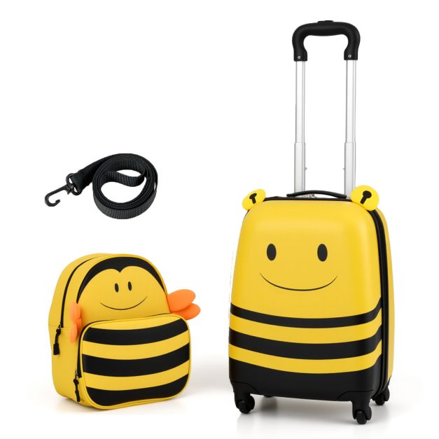 2 Pieces Kids Luggage Set with Handles and Spinner Wheels