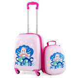 2 Pieces Kids Luggage Set with Handles and Spinner Wheels