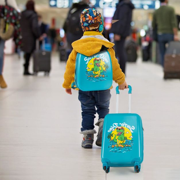 2 Pieces Kids Luggage Set with Handles and Spinner Wheels