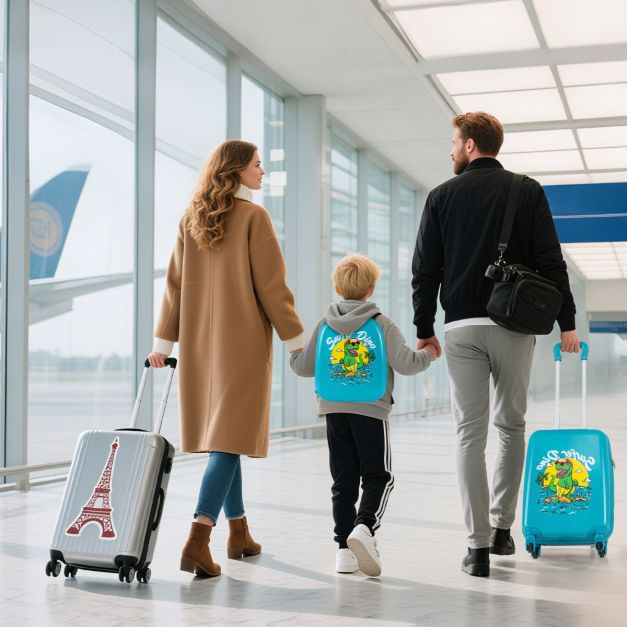 2 Pieces Kids Luggage Set with Handles and Spinner Wheels