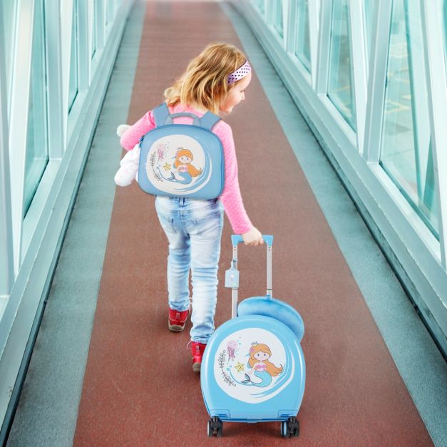 4-Piece Kids Luggage Suitcase Set with 35 cm Spinner