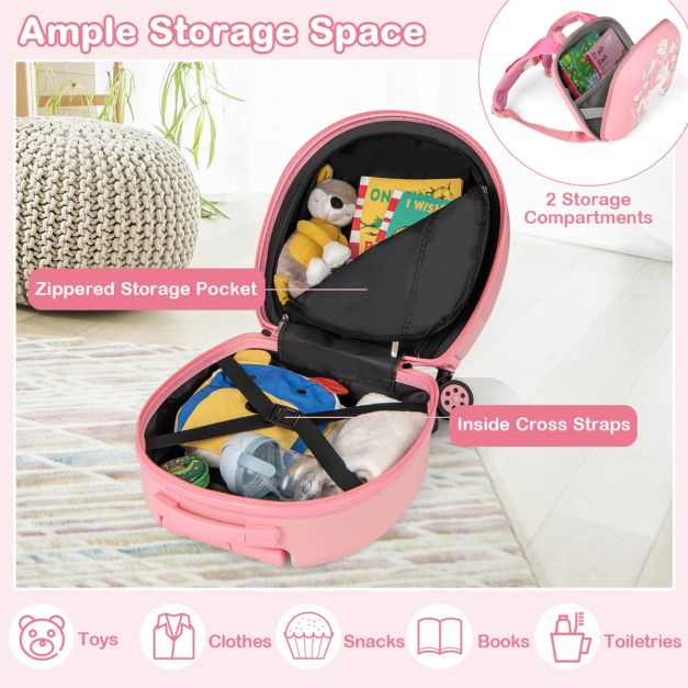 4-Piece Kids Luggage Suitcase Set with 35 cm Spinner