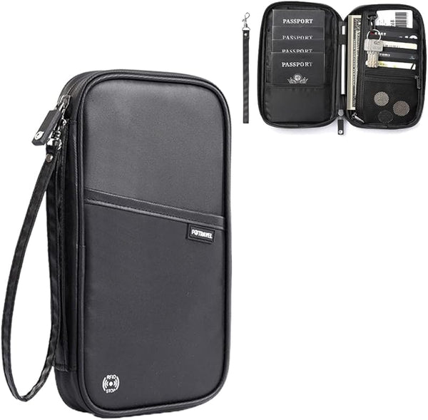 RFID Travel Passport Wallet with Straps