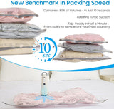 Travel Vacuum Storage Bags with Wireless Pump – 15 Pack