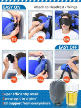 Airplane Travel Pillow with 3D Eye Mask