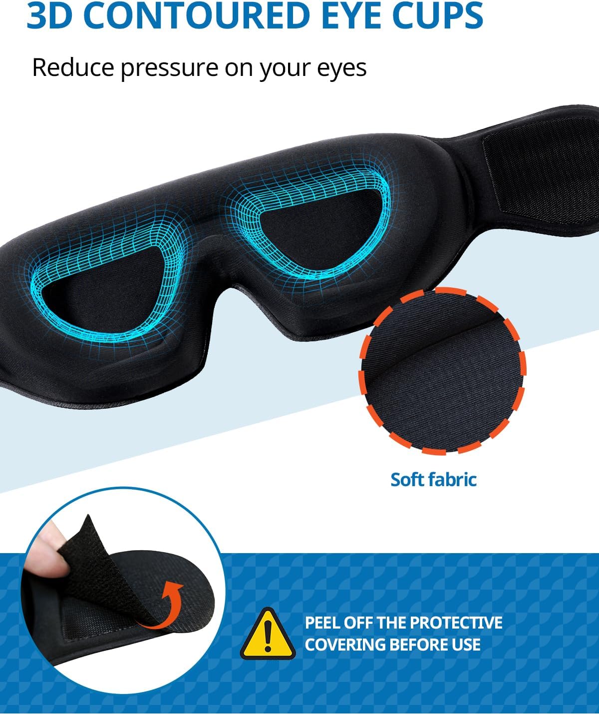 Airplane Travel Pillow with 3D Eye Mask