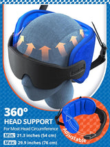 Airplane Travel Pillow with 3D Eye Mask