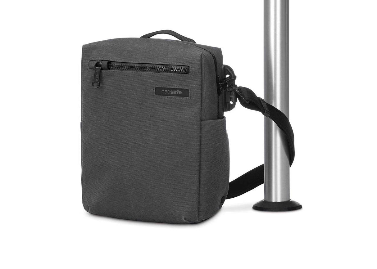 Pacsafe Intasafe Cross Body bag, Charcoal, pole