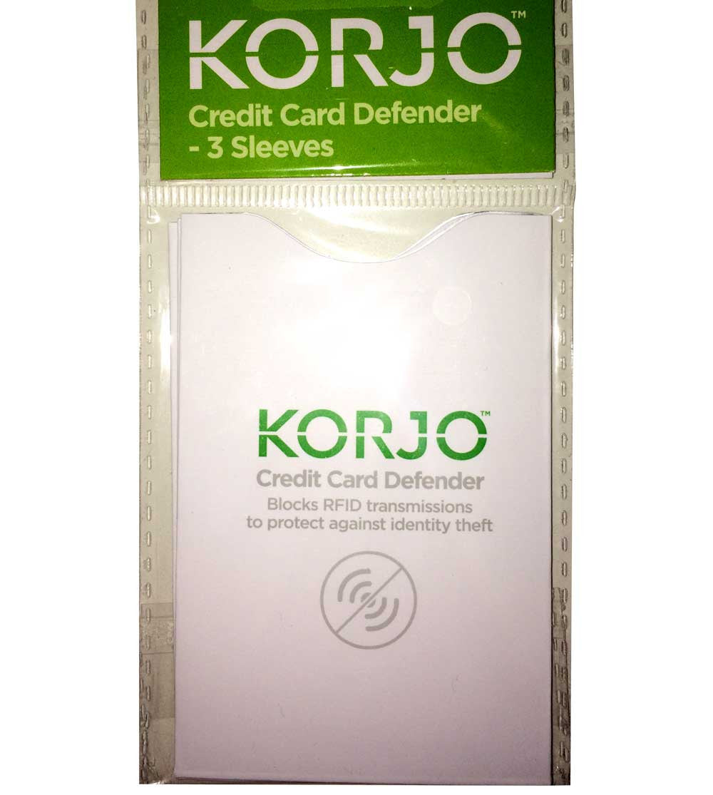 Korjo RFID blocking sleeves for credit cards, pack 3