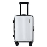 Wanderlite 20" Luggage Suitcase Front Pocket Travel Carry On Dual TSA White