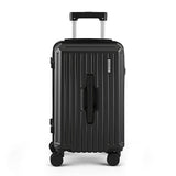 Wanderlite 20" Trunk Luggage Suitcase Travel Carry On TSA Lock Black