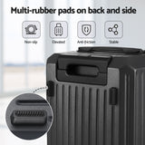 Wanderlite 20" Trunk Luggage Suitcase Travel Carry On TSA Lock Black