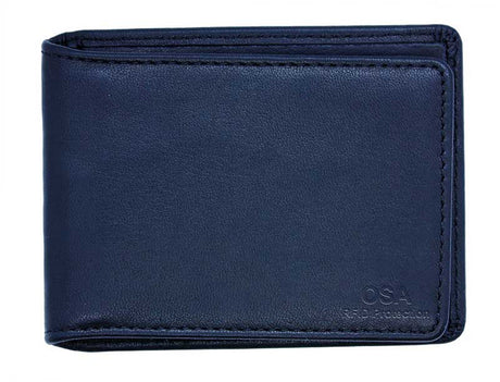 Black OSA Universal Leather Wallet RIFD safe – closed