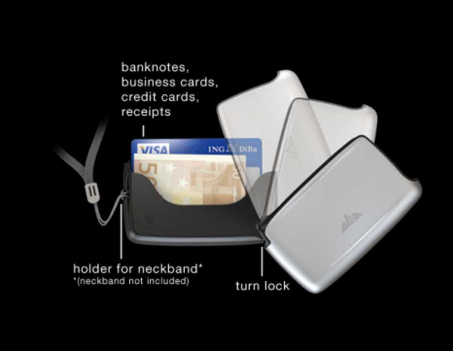 Tru Virtu Pearl aluminium credit card case holder