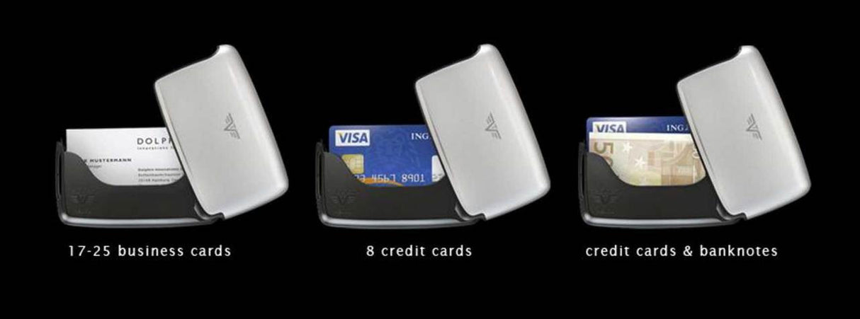 Tru Virtu Pearl aluminium credit card case holder
