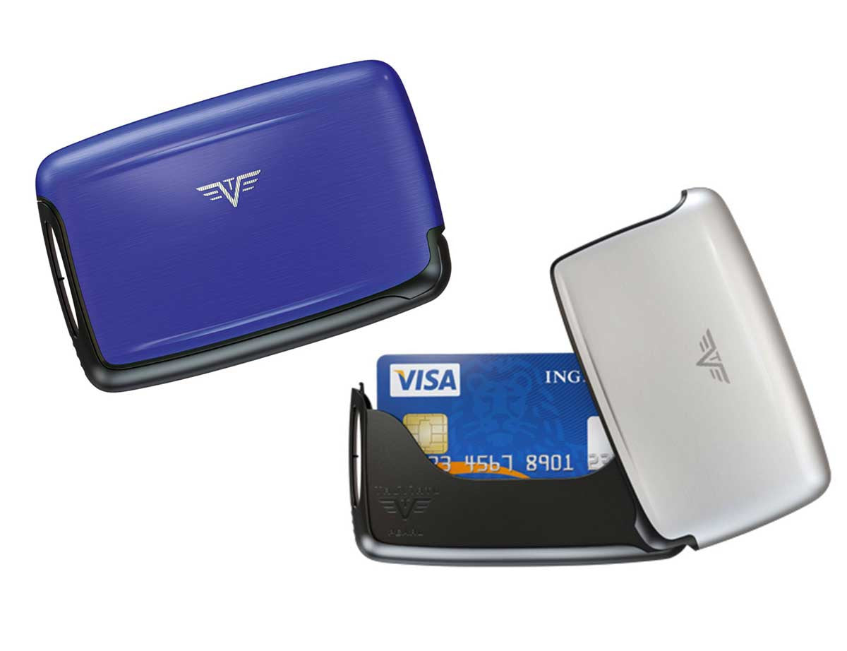 Tru Virtu Pearl aluminium credit card case holder
