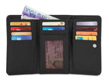 Pacsafe RFIDsafe LX100 purse wallet black open