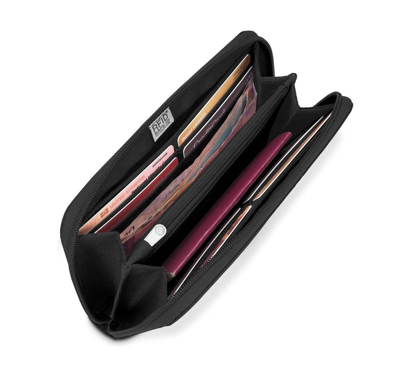 Pacsafe RFIDsafe LX250 RFID-blocking zippered travel wallet