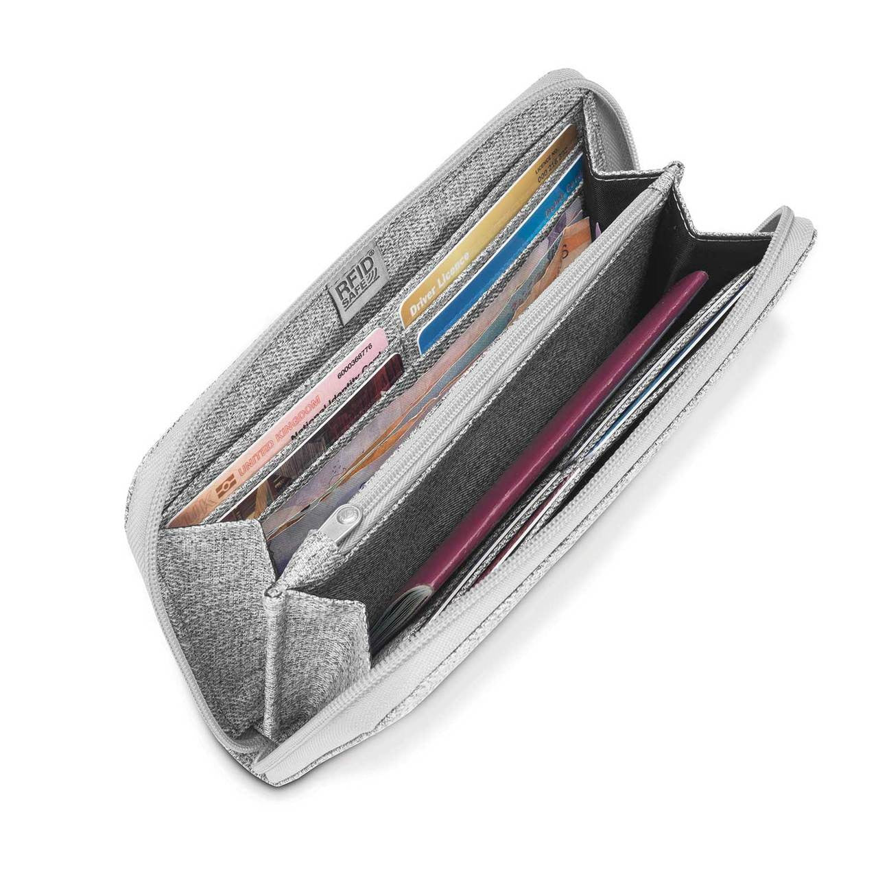 Pacsafe RFIDsafe LX250 RFID-blocking zippered travel wallet