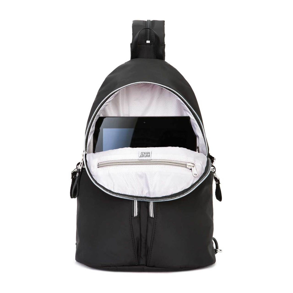 Pacsafe Stylesafe Sling Backpack, front pocket