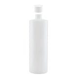 1x 500ml Clear HDPE Round Bottle + 28/410 Caps - Empty Plastic Food Storage