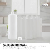 1x 500ml Clear HDPE Round Bottle + 28/410 Caps - Empty Plastic Food Storage