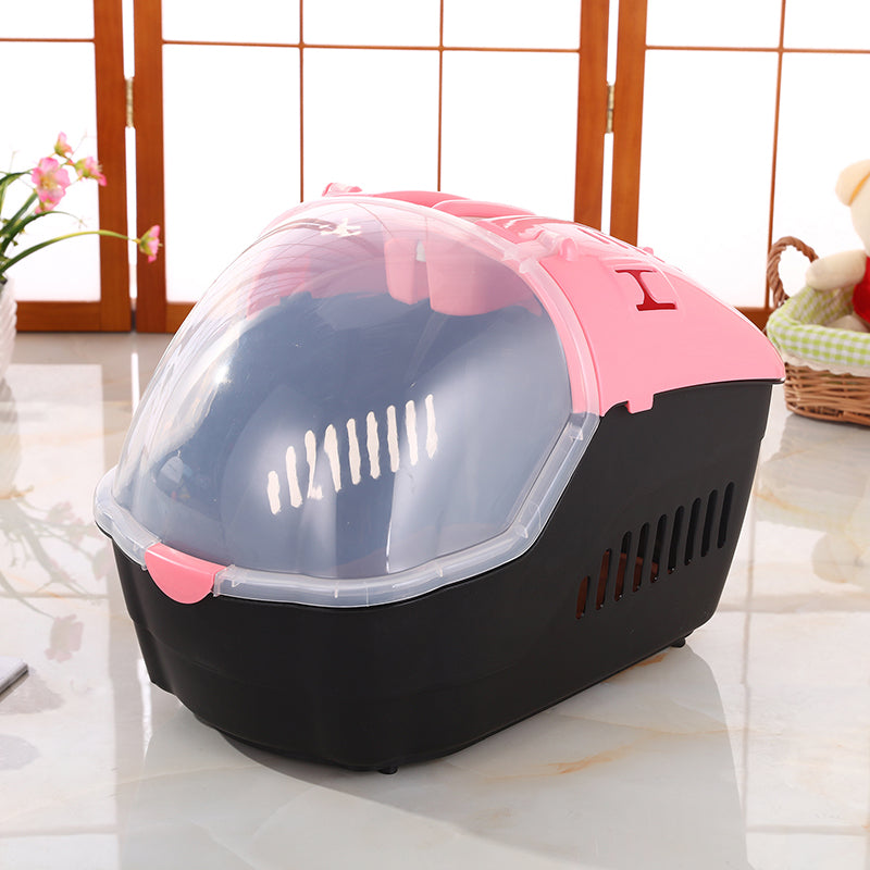 Small Portable Travel Pet Crate in Pink Colour