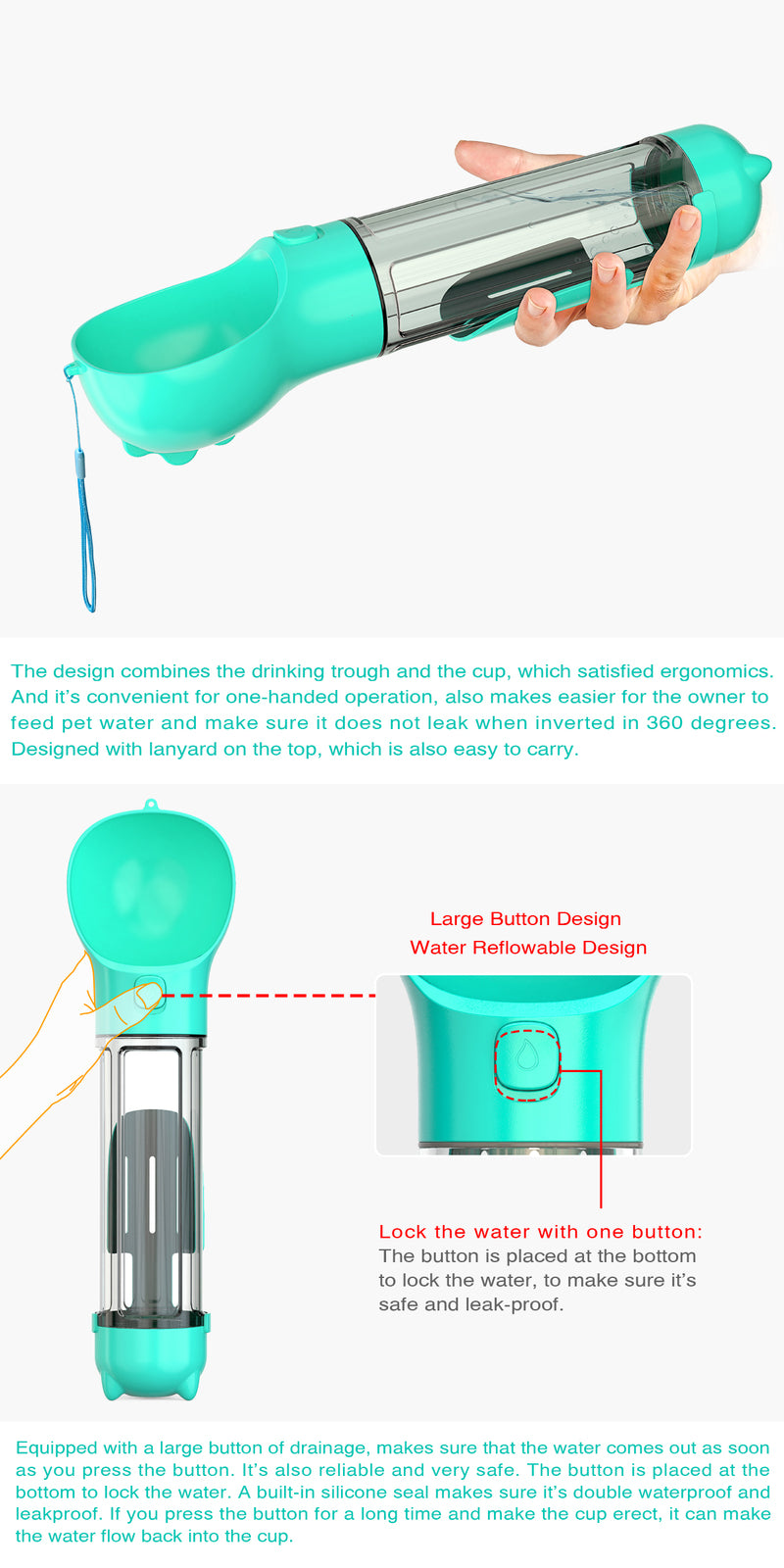 4 in 1 Portable Pet Feeder