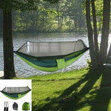 Camping Hammock Tent Set Double Outdoor Hanging Bed With Mosquito Net For Travel - Camouflage