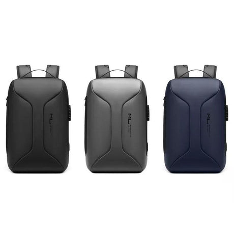 Large Capacity Waterproof Laptop Backpack with Usb Port for Business Travel - Light Grey