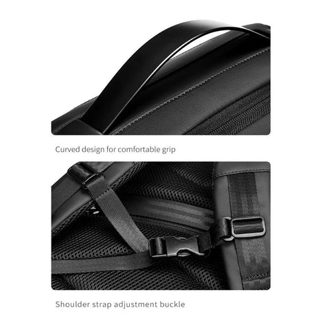 Large Capacity Waterproof Laptop Backpack with Usb Port for Business Travel - Light Grey