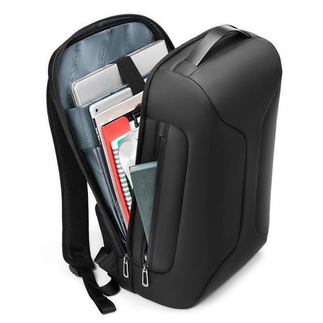 Large Capacity Waterproof Laptop Backpack with Usb Port for Business Travel - Light Grey