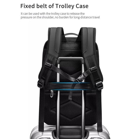 Large Capacity Waterproof Laptop Backpack with Usb Port for Business Travel - Light Grey
