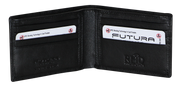 Futura Mens RFID Slim Genuine Leather Wallet - Black