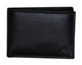 Futura Mens RFID Slim Genuine Leather Wallet - Black